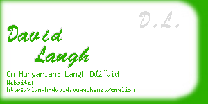 david langh business card